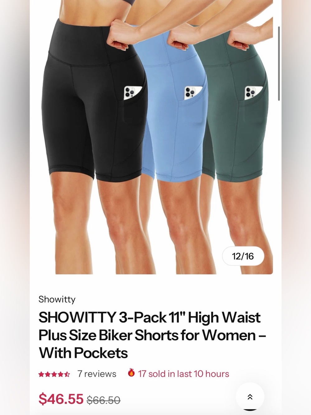 Showitty 11” Biker Shorts
